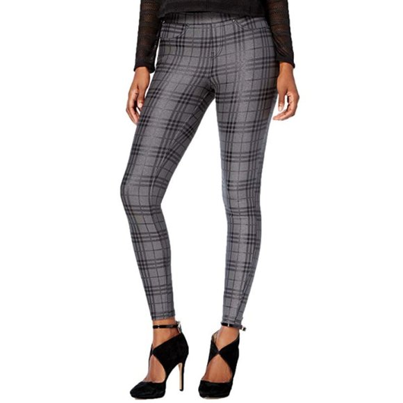 plaid skinny leggings
